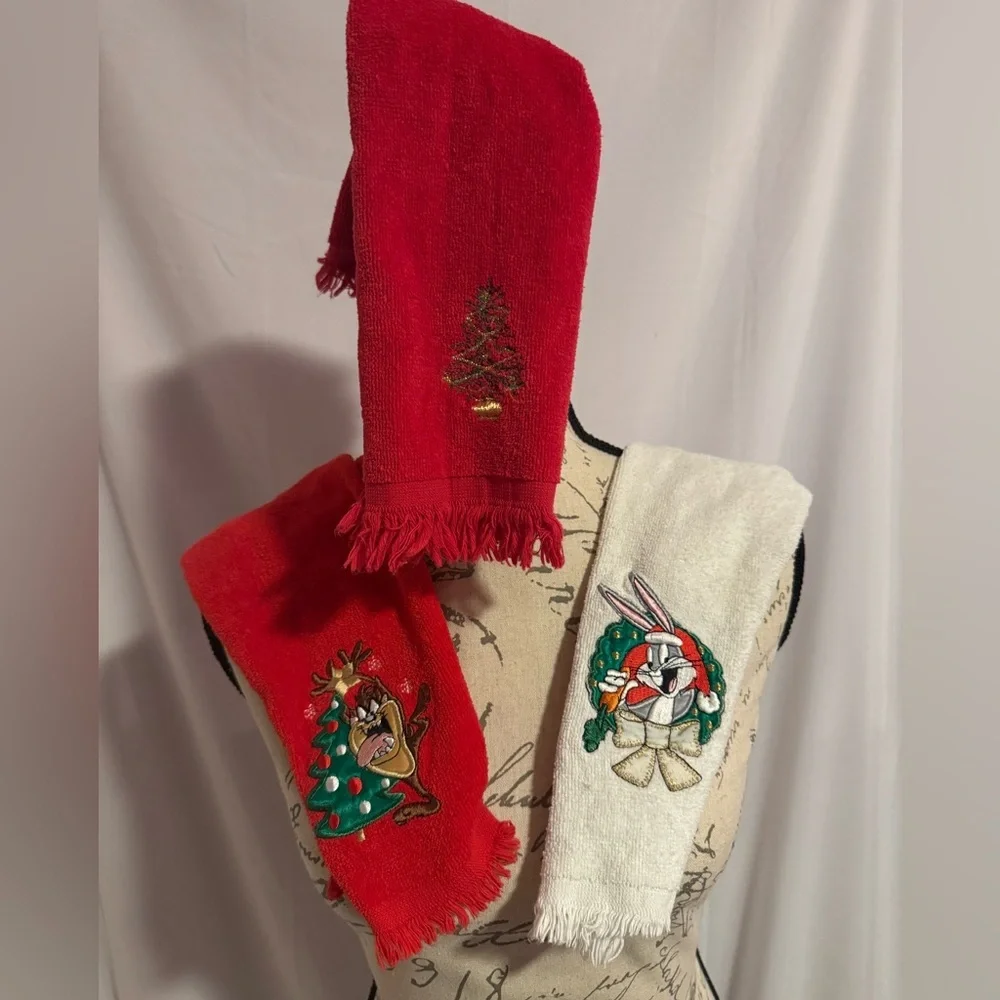 Vintage Christmas hand towels
